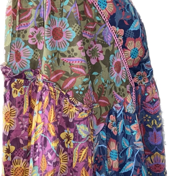 NWT Sundance Catalog Jewel Tone Floral Peasant Dress Sz L $158 - Picture 5 of 6